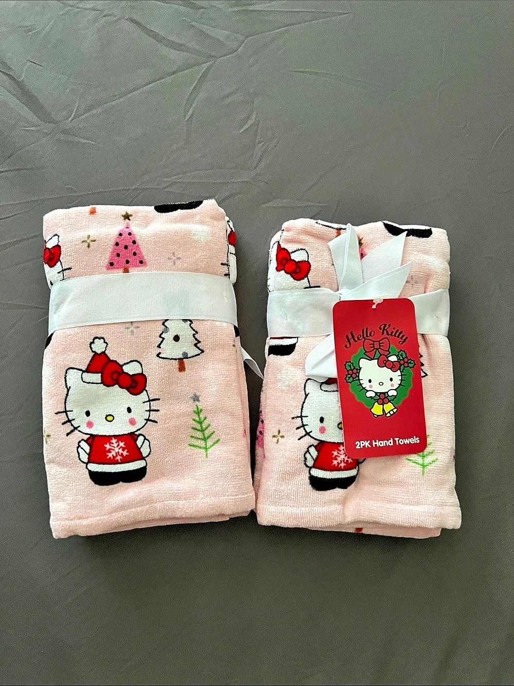 Sanrio Hello Kitty 2PK Hand Towels Pink 2-Pack Hand Towels NWT
